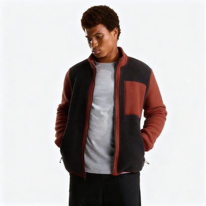 Black Zip-Up Jacket for Men