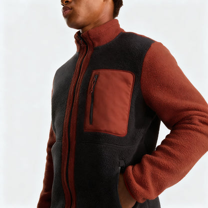 Black Zip-Up Jacket for Men