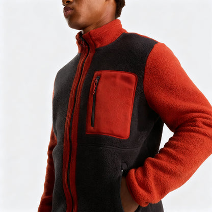 Black Zip-Up Jacket for Men