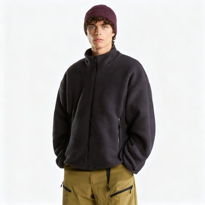 Black Zip-Up Jacket for Men