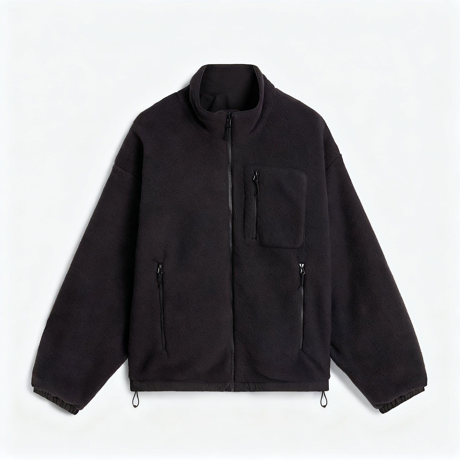 Black Zip-Up Jacket for Men