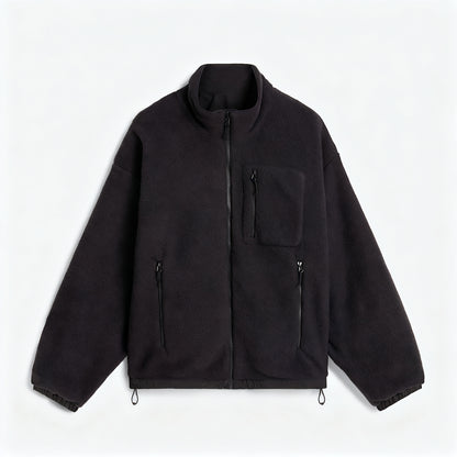 Black Zip-Up Jacket for Men