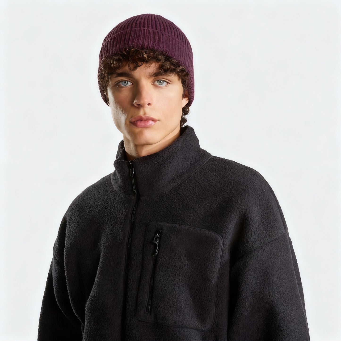 Black Zip-Up Jacket for Men
