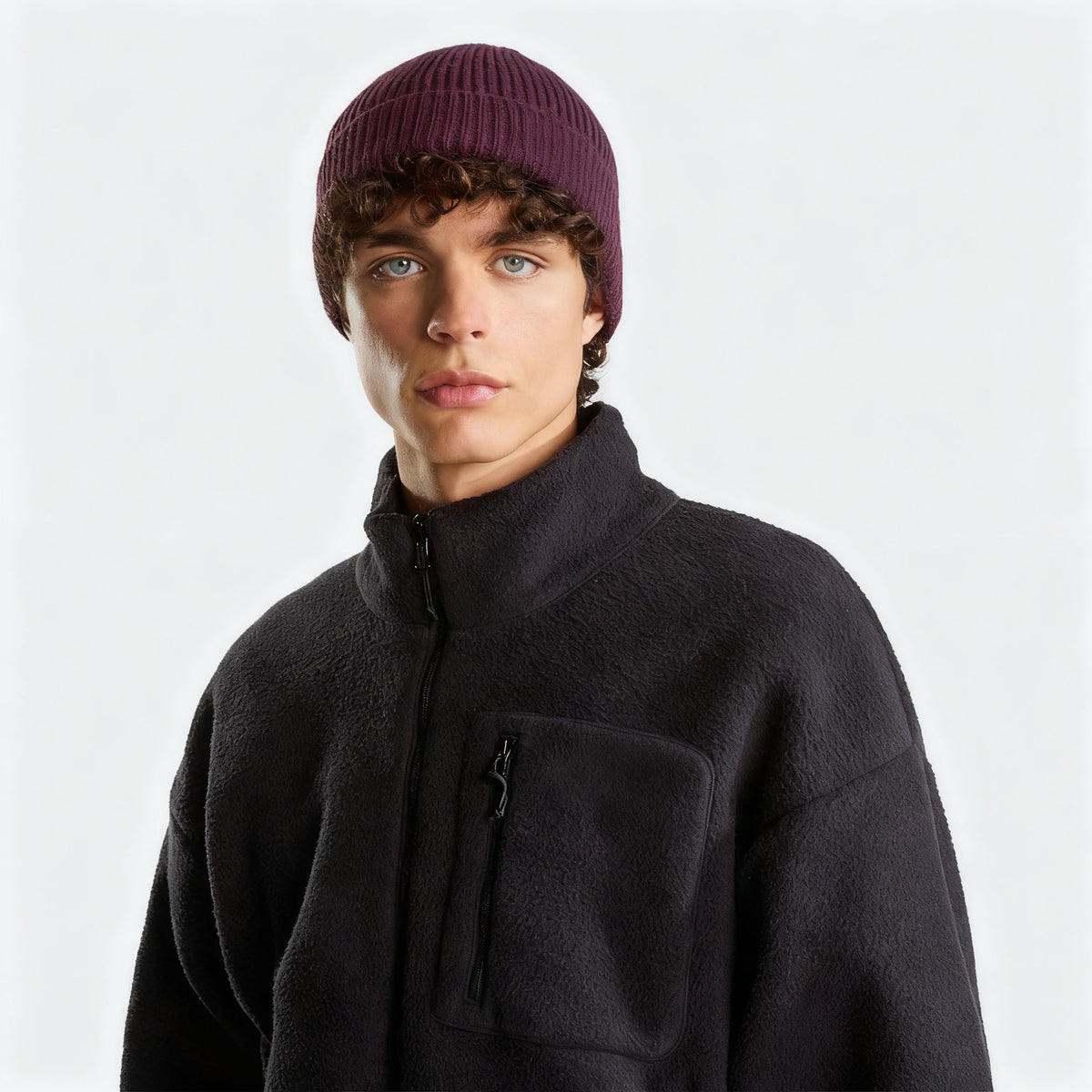 Black Zip-Up Jacket for Men