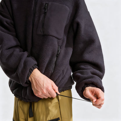 Black Zip-Up Jacket for Men