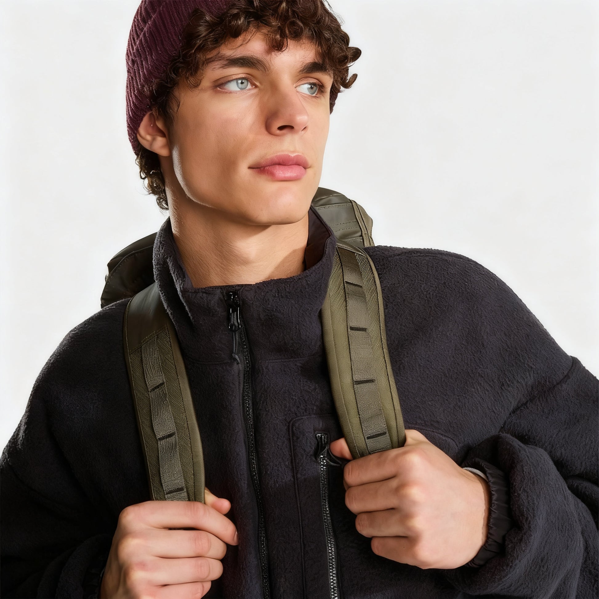 Black Zip-Up Jacket for Men